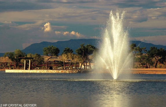 drijvende fontein Crystal Geyser